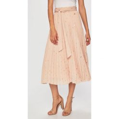 Trussardi Jeans - Spódnica. Niebieskie spódniczki damskie Trussardi Jeans, na co dzień, bez wzorów, z poliesteru, casualowe, z podwyższonym stanem, midi, rozkloszowane. W wyprzedaży za 539,90 zł.