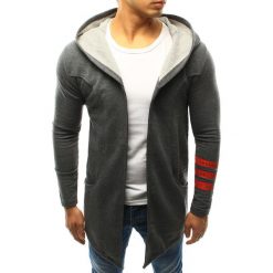 Bluzy męskie: Bluza męska narzutka z kapturem antracytowa (bx3242)