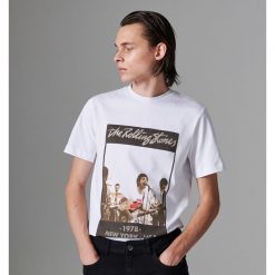T-shirt The Rolling Stones - Biały. Białe t-shirty męskie Reserved, s, bez wzorów, bez kołnierzyka. W wyprzedaży za 39,99 zł.