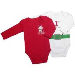 Carodel Dziewczęcy Zestaw 2 Sztuki Body Święta 62 Wielobarwny. Szare body niemowlęce marki Carodel, bez wzorów, z bawełny, bez rękawów. Za 39,00 zł.