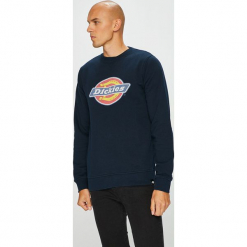 Dickies - Bluza. Niebieskie bluzy męskie marki Dickies, m, z nadrukiem, z bawełny, z okrągłym kołnierzem, bez rękawów, bez kaptura. W wyprzedaży za 139,90 zł.