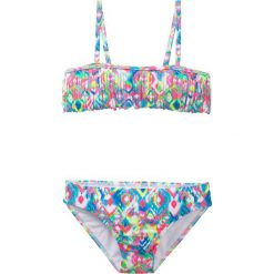 Bikini dziewczęce (2 części) bonprix lazurowo-kolorowy. Niebieskie stroje kąpielowe dziewczęce bonprix, bez wzorów. Za 27,99 zł.