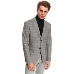 Marynarka w drobną kratkę. Szare marynarki męskie Top Secret, na jesień, m, w kratkę, eleganckie. W wyprzedaży za 299,99 zł.