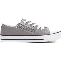 Szare Trampki Made Off. Szare buty sportowe chłopięce marki Born2be, z materiału, z okrągłym noskiem, na zamek. Za 29,99 zł.