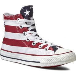 Trampki CONVERSE - All Star M8437C Stars&Bars. Czerwone półbuty damskie sportowe marki Converse, bez wzorów, z gumy, bez zapięcia. W wyprzedaży za 199,00 zł.