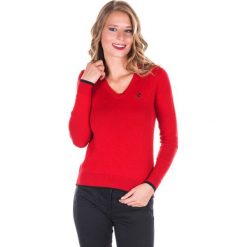 Swetry klasyczne damskie: Sweter w kolorze czerwonym