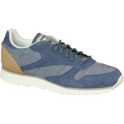 Reebok Cl Leather Fleck aq9722 40,5 Niebieskie. Niebieskie buty sportowe męskie marki Reebok, z nubiku. W wyprzedaży za 269,99 zł.