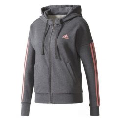 Adidas Bluza Ess 3 Stripes Full Zip Hoodie Dark Grey Heather/Tactile Rose Xs. Brązowe bluzy rozpinane damskie marki Adidas, xs, z bawełny, z kapturem. W wyprzedaży za 189,00 zł.