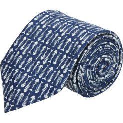Krawaty męskie: krawat platinum granatowy classic 255