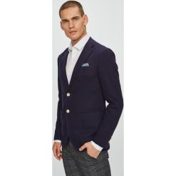 Premium by Jack&Jones - Marynarka. Niebieskie garnitury męskie Premium by Jack&Jones, bez wzorów, z bawełny, klasyczne. W wyprzedaży za 269,90 zł.