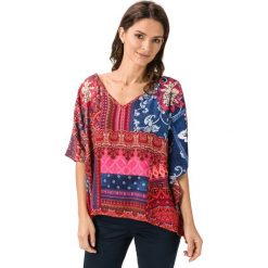 Desigual Perugia Bluzka Czerwony Wielokolorowy. Czerwone bluzki damskie Desigual, l, bez wzorów, z wiskozy, bez kołnierzyka, bez rękawów. Za 306,95 zł.