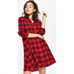 Sukienka oversize - Czerwony. Czerwone sukienki Cropp, l, oversize. Za 69,99 zł.