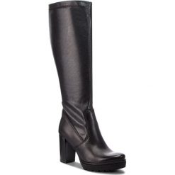 Kozaki LASOCKI - KAMELIA-01 Black. Czarne buty zimowe damskie Lasocki, z materiału, przed kolano, na wysokim obcasie, na obcasie. Za 299,99 zł.