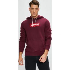 Levi's - Bluza. Brązowe bejsbolówki męskie Levi's®, m, z aplikacjami, z bawełny, z kapturem. Za 259,90 zł.