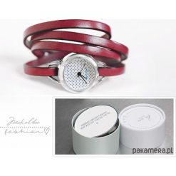 Zegarki damskie: Zegarek – Dots – czerwony