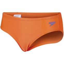 Speedo Essential Boys Logo Brief Orange. Pomarańczowe kąpielówki chłopięce marki Speedo, z tkaniny. W wyprzedaży za 49,00 zł.