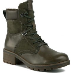 Trapery TAMARIS - 1-25241-23 Olive 722. Zielone trapery damskie Tamaris, ze skóry ekologicznej, bez obcasa, bez zapięcia. W wyprzedaży za 259,00 zł.