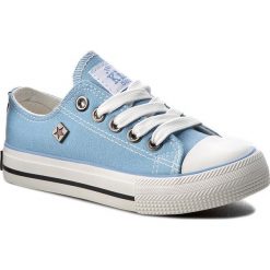 Trampki BIG STAR - W374004 Blue. Niebieskie półbuty dziewczęce marki BIG STAR, bez wzorów, z gumy, na sznurówki. Za 79,00 zł.
