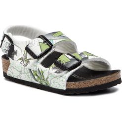 Sandały BIRKENSTOCK - Milano Kinder 1012568 Night Glow Insects Black. Białe sandały chłopięce Birkenstock, ze skóry ekologicznej, bez zapięcia. W wyprzedaży za 159,00 zł.