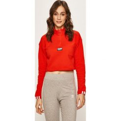 Adidas Originals - Bluza. Czerwone bluzy damskie adidas Originals, bez wzorów, z bawełny, bez rękawów, bez kaptura. W wyprzedaży za 179,90 zł.