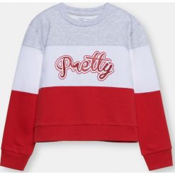 Bluza dziewczęca - Czerwony. Czerwone bluzy dziewczęce Sinsay, bez wzorów, bez rękawów, bez kaptura. Za 25,99 zł.