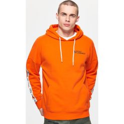 Bluzy męskie: Bluza z taśmami – Pomarańczowy