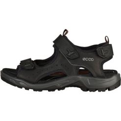Ecco Sandały trekkingowe black. Czarne sandały męskie skórzane marki ecco, na płaskiej podeszwie. Za 499,00 zł.