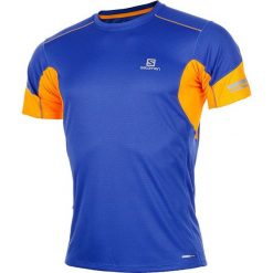 Salomon Koszulka męska AGILE SS TEE M Surf The Web r. XL. Niebieskie koszulki sportowe męskie marki Salomon, m. Za 94,15 zł.