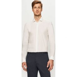 Hugo - Koszula. Białe koszule męskie HUGO, bez wzorów, z bawełny, eleganckie, z włoskim kołnierzykiem, z długim rękawem. Za 299,90 zł.
