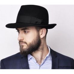 Kapelusz Melonik ENGLISH. Szare kapelusze męskie marki Pakamera, z wełny, eleganckie. Za 185,00 zł.