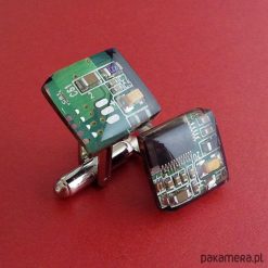 Spinki do mankietów elektroniczne zielone. Zielone spinki do mankietów męskie Pakamera. Za 160,00 zł.