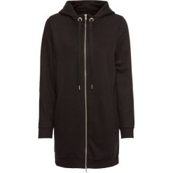 Długa bluza rozpinana z kapturem bonprix czarny. Czarne bluzy damskie z kapturem marki bonprix, z długim rękawem, długie. Za 89,99 zł.
