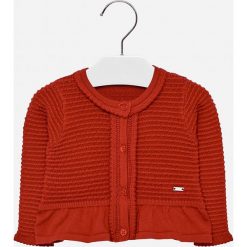 Mayoral - Sweter dziecięcy 68-98 cm. Czerwone swetry dziewczęce Mayoral, z elastanu, z okrągłym kołnierzem, krótkie. W wyprzedaży za 44,90 zł.