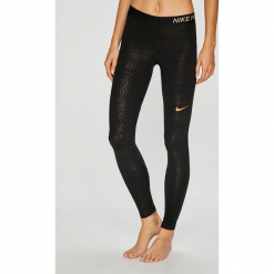 Nike - Legginsy. Szare legginsy Nike, l, z dzianiny. Za 179,90 zł.