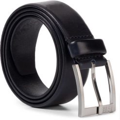Pasek Męski BOSS - Erron 50389781 401. Czarne paski męskie Boss, w paski, ze skóry. W wyprzedaży za 229,00 zł.