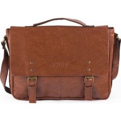 Listonoszka męska Solier S31 camel - camel. Brązowe listonoszki męskie Solier, w paski. Za 149,99 zł.