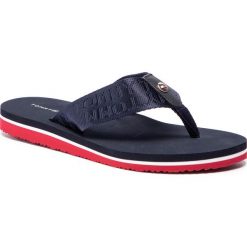 Japonki TOMMY HILFIGER - FW0FW03877 Midnight 403. Niebieskie klapki damskie TOMMY HILFIGER, bez wzorów, ze skóry, bez obcasa. W wyprzedaży za 129,00 zł.