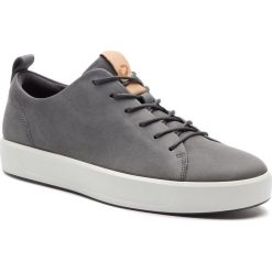 Półbuty ECCO - Soft 8 Men's 44050450456 Dark Shadow/Powder. Szare półbuty męskie ecco, na co dzień, bez wzorów, ze skóry, eleganckie, bez zapięcia. W wyprzedaży za 429,00 zł.
