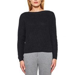 Kardigany damskie: Sweter z okrągłym wycięciem szyi z cienkiej dzianiny