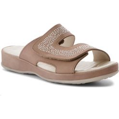 Klapki SCHOLL - Clotilde F26957 1062 350 Taupe. Pomarańczowe klapki damskie Scholl, z aplikacjami, ze skóry. W wyprzedaży za 269,00 zł.