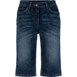 Szorty dżinsowe ze stretchem "used look" bonprix ciemny denim. Niebieskie jeansy damskie bonprix, z jeansu. Za 74,99 zł.