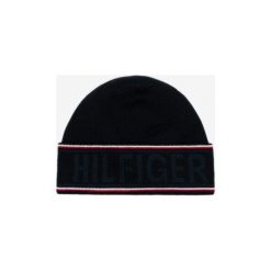 Tommy Hilfiger Czapka Czarny. Czarne czapki męskie TOMMY HILFIGER, bez wzorów, z wełny. Za 240,95 zł.