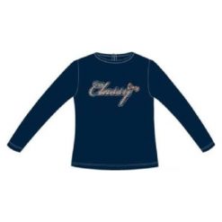 Carodel Koszulka Dziewczęca Classy 122/128 Niebieska. Niebieskie bluzki dziewczęce marki Carodel, z napisami, z elastanu, z klasycznym kołnierzykiem. Za 40,00 zł.