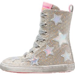 Botki damskie lity: Shoesme URBAN Botki sznurowane silver