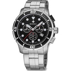 Zegarek Swiza Zegarek męski Tetis Chrono SST czarno-srebrny (WAT.0463.1002). Czarne zegarki męskie marki Swiza, srebrne. Za 1611,00 zł.