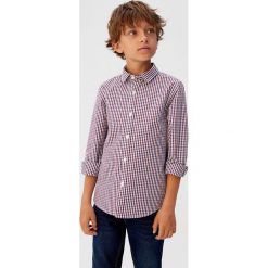Mango Kids - Koszula dziecięca Checks 110-164 cm. Czarne koszule chłopięce z bawełny, klasyczne, długie. Za 59,90 zł.