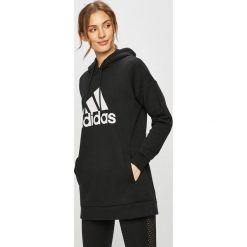 Adidas Performance - Bluza. Czarne bluzy damskie adidas Performance, s, z nadrukiem, z bawełny, bez rękawów, z kapturem. Za 249,90 zł.