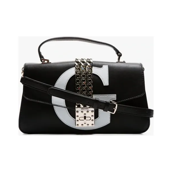 Guess Torebka Prisma Top Handle Flap , multicolor, rozmiar ONE SIZE. Białe topy damskie Guess, z aplikacjami, z materiału, bez kołnierzyka. W wyprzedaży za 469,99 zł.
