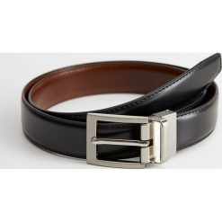 Mango Man - Pasek skórzany Emili. Czarne paski męskie Mango Man, w paski, ze skóry. Za 139,90 zł.