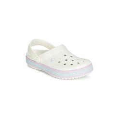 Chodaki Crocs CROCBAND SPORT CORD CLOG. Białe klapki damskie Crocs, bez wzorów, bez obcasa. W wyprzedaży za 175,20 zł.